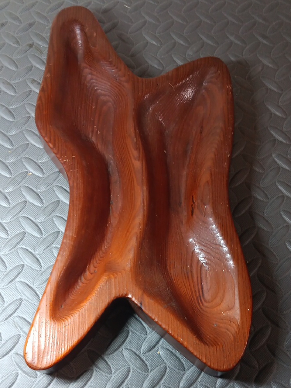 Mahogany Boomerang Double Tray